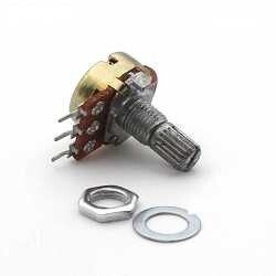 WH148-1A-2 B10K 15-13 Mono Kısa Mil Metal Karbon Pot - 
