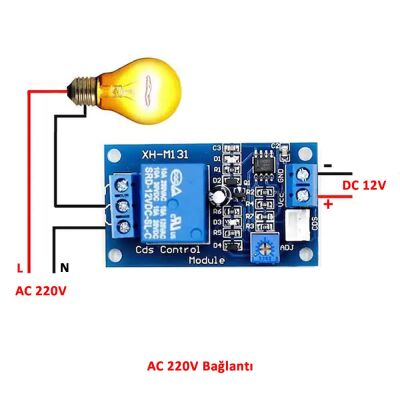 XH-M131 12V Ldr Işık Kontrollü Röle Modülü - 3