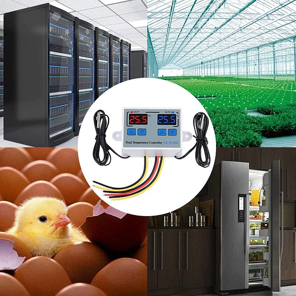 XK-W1088 İkili Dijital Sıcaklık Kontrollü Termostat - 12V/DC 120W (Çok Al Az Öde İle %20'ye Varan İndirimli) - 5