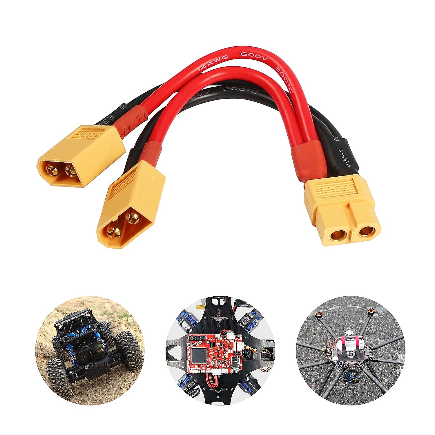 XT60 Lipo Pil Paralel Şarj Kablosu 2 Erkek 1 Dişi - (Çok Al Az Öde İle %20'ye Varan İndirimli) - 2