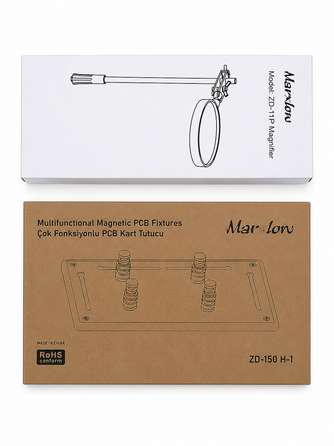 ZD-11P Alüminyum Tabanlı 3X OD90MM Büyüteçli Yardımcı El - Mercek Aparatı Magnifier (Çok Al Az Öde İle %20'ye Varan İndirimli) - 2