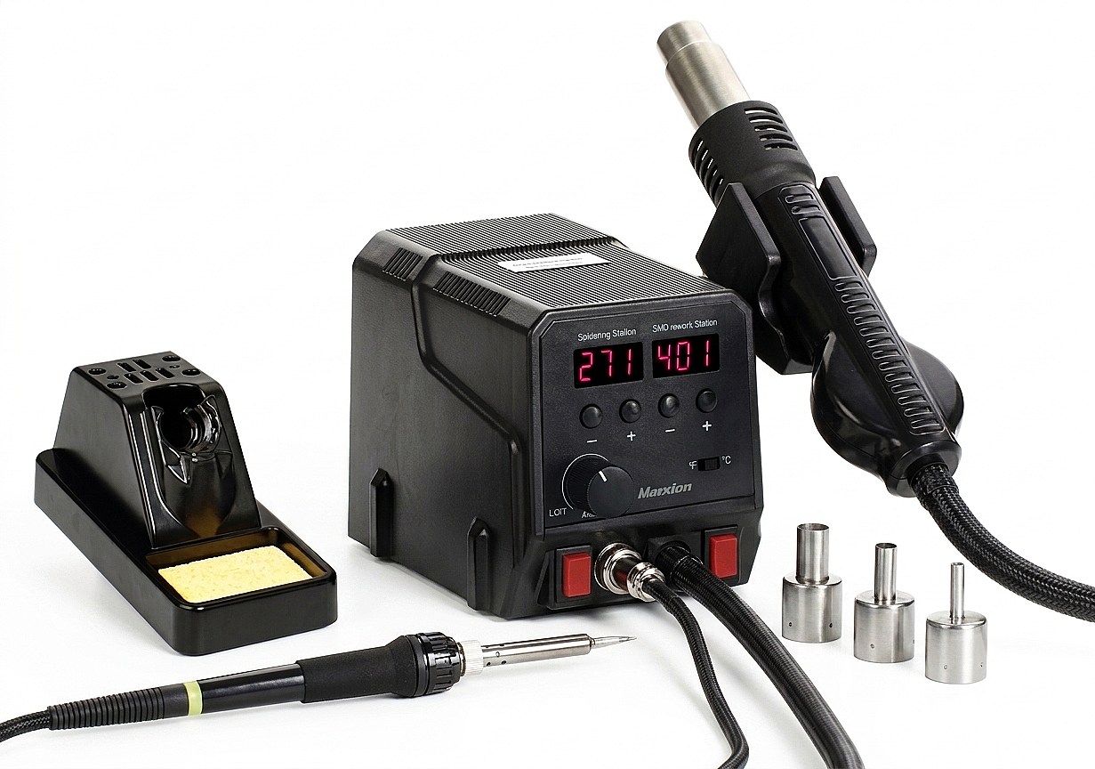 ZD-8922 2’si 1 Arada SMD Sıcaklık Kontrollü Hava Üfleme ve Lehimleme İstasyonu - 1
