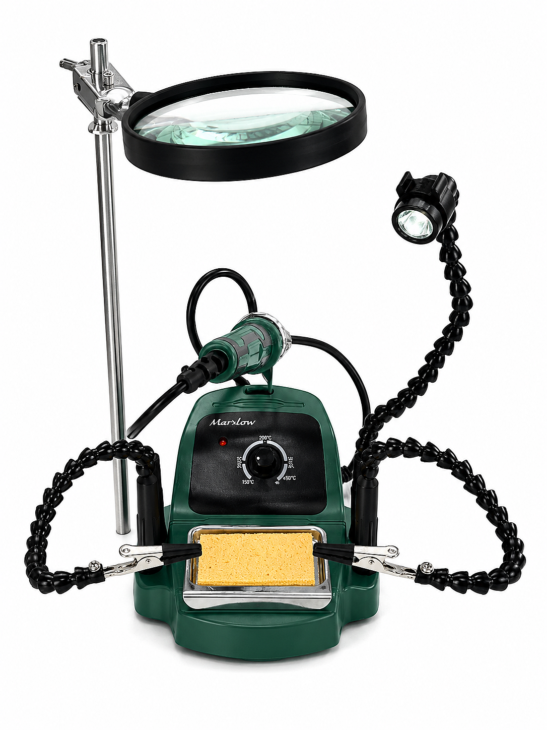 ZD-8988E-C 48W 360° Dönebilen Timsah Klipsli Büyüteçli ve Fenerli Lehimleme İstasyonu (Çok Al Az Öde İle %20'ye Varan İndirimli) - Marxlow